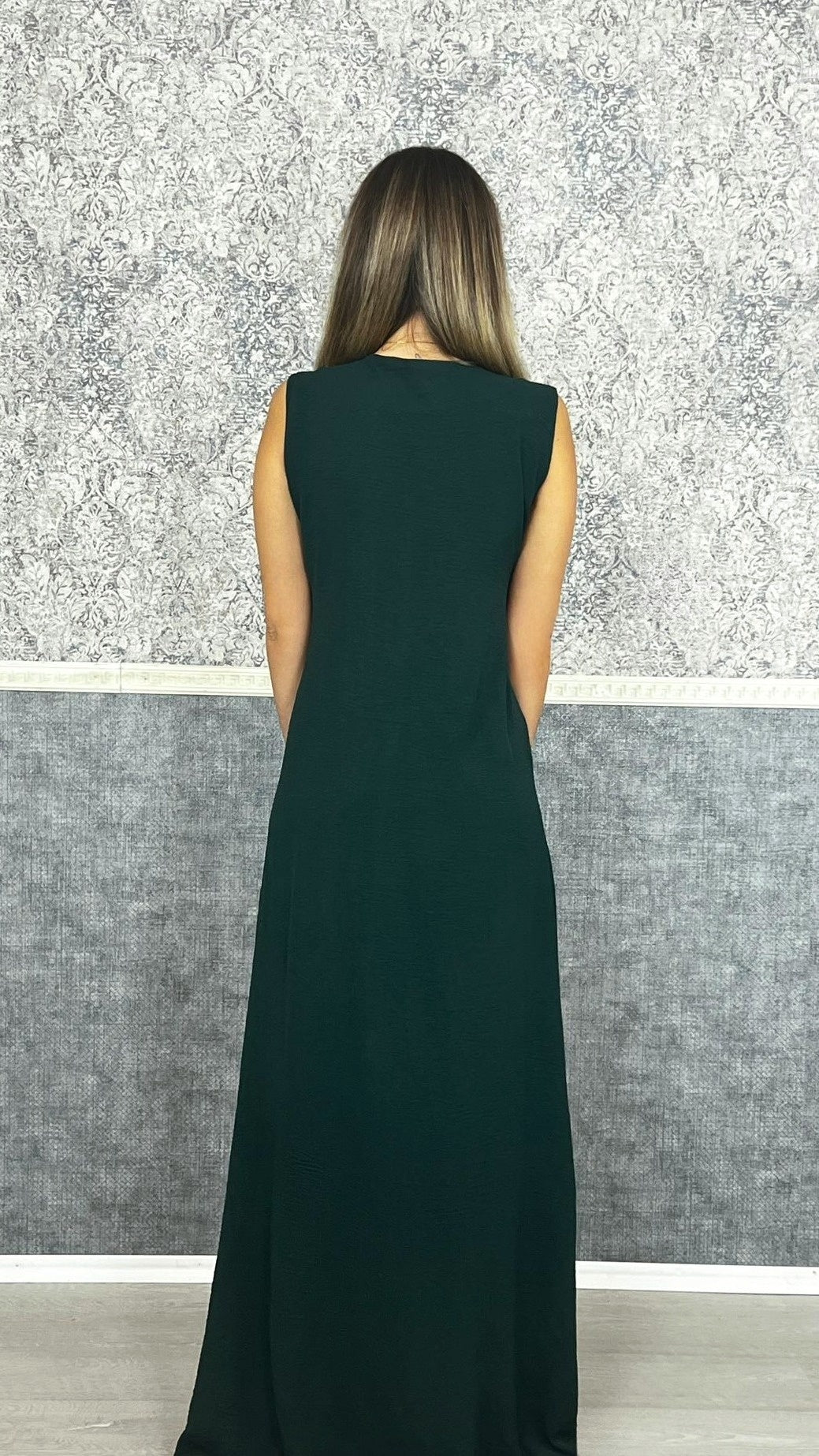 Kaftan Frauen | Kaftan Dunkelgrün | Takeshita | marokkanische kaftan | Henna Kleid