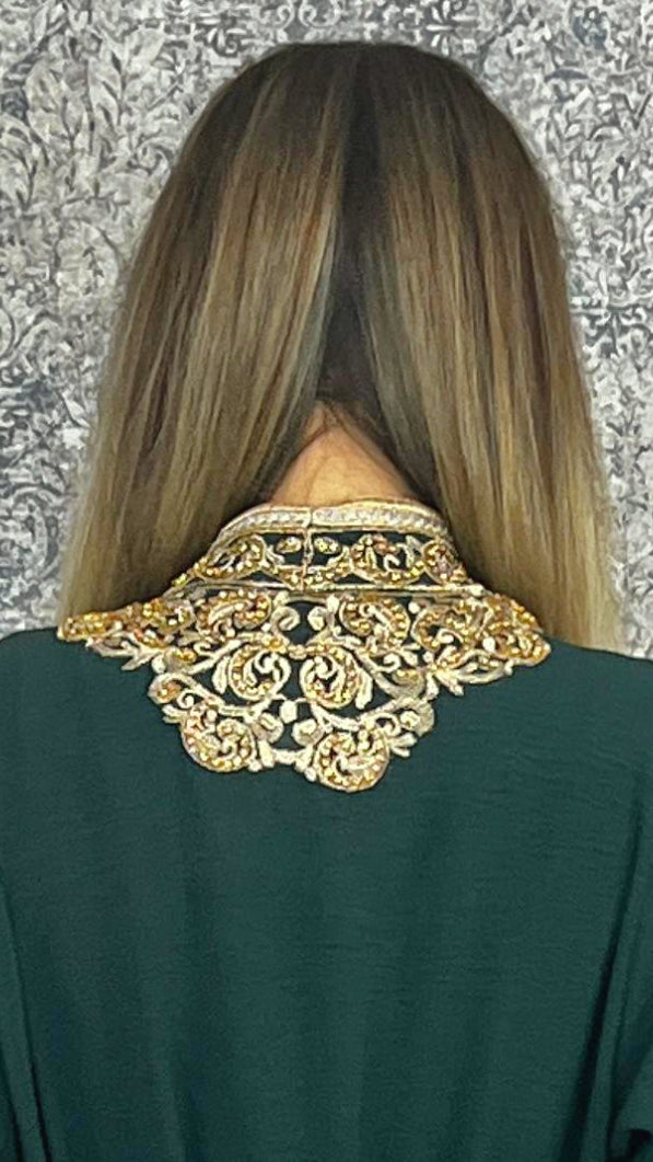 Kaftan Frauen | Kaftan Dunkelgrün | Takeshita | marokkanische kaftan | Henna Kleid