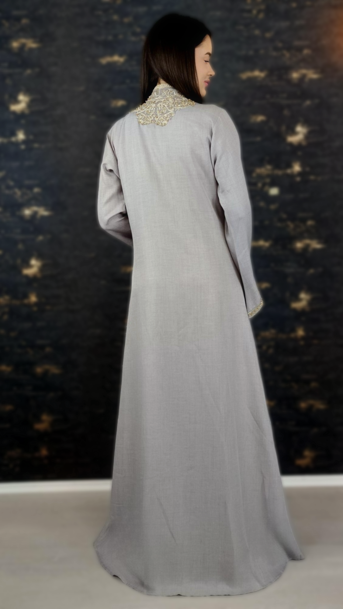 grau Kaftan | Frauen Kaftan | Abaya | Arabisches Kleid | marokkanische Takeshita