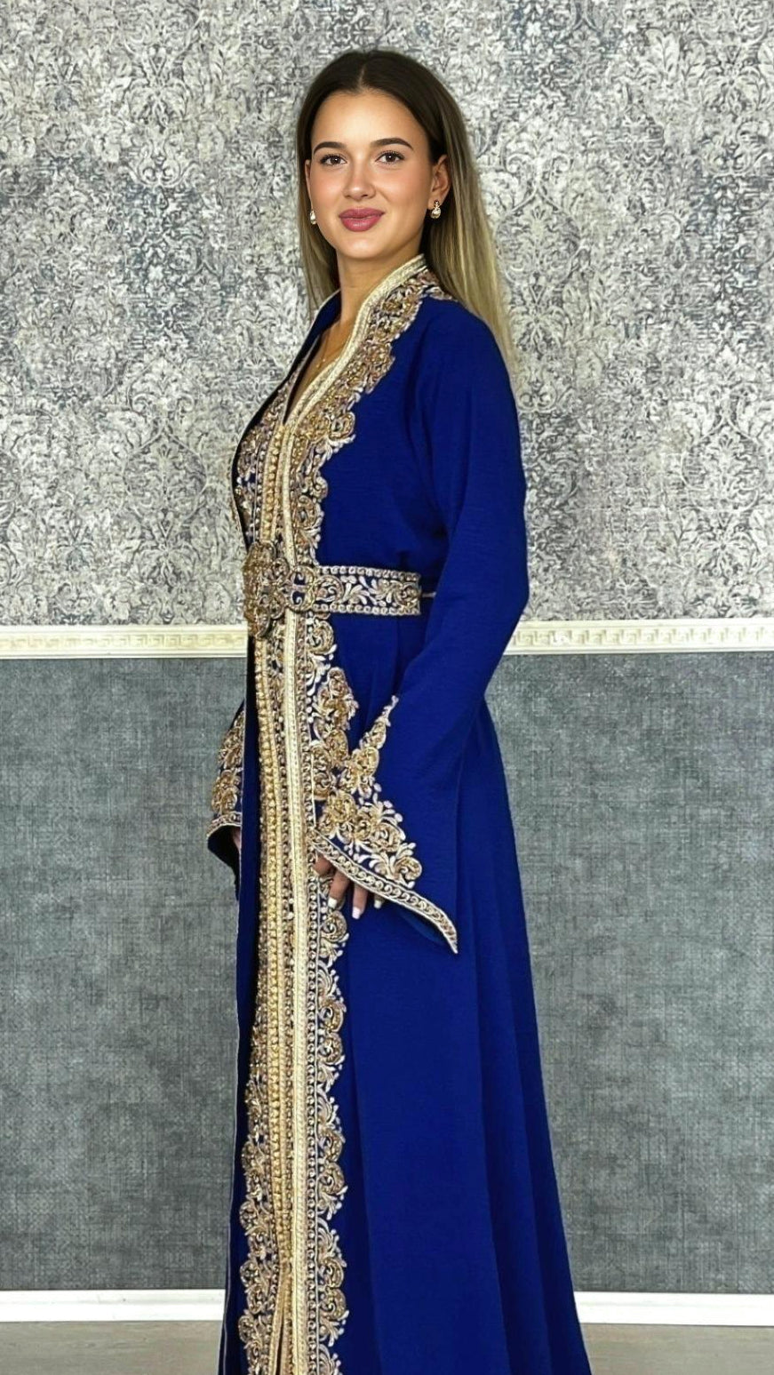 marokkanisches Kleid | Kaftan Frauen | Kaftan Blau | Braut Kaftan | Henna Kleid
