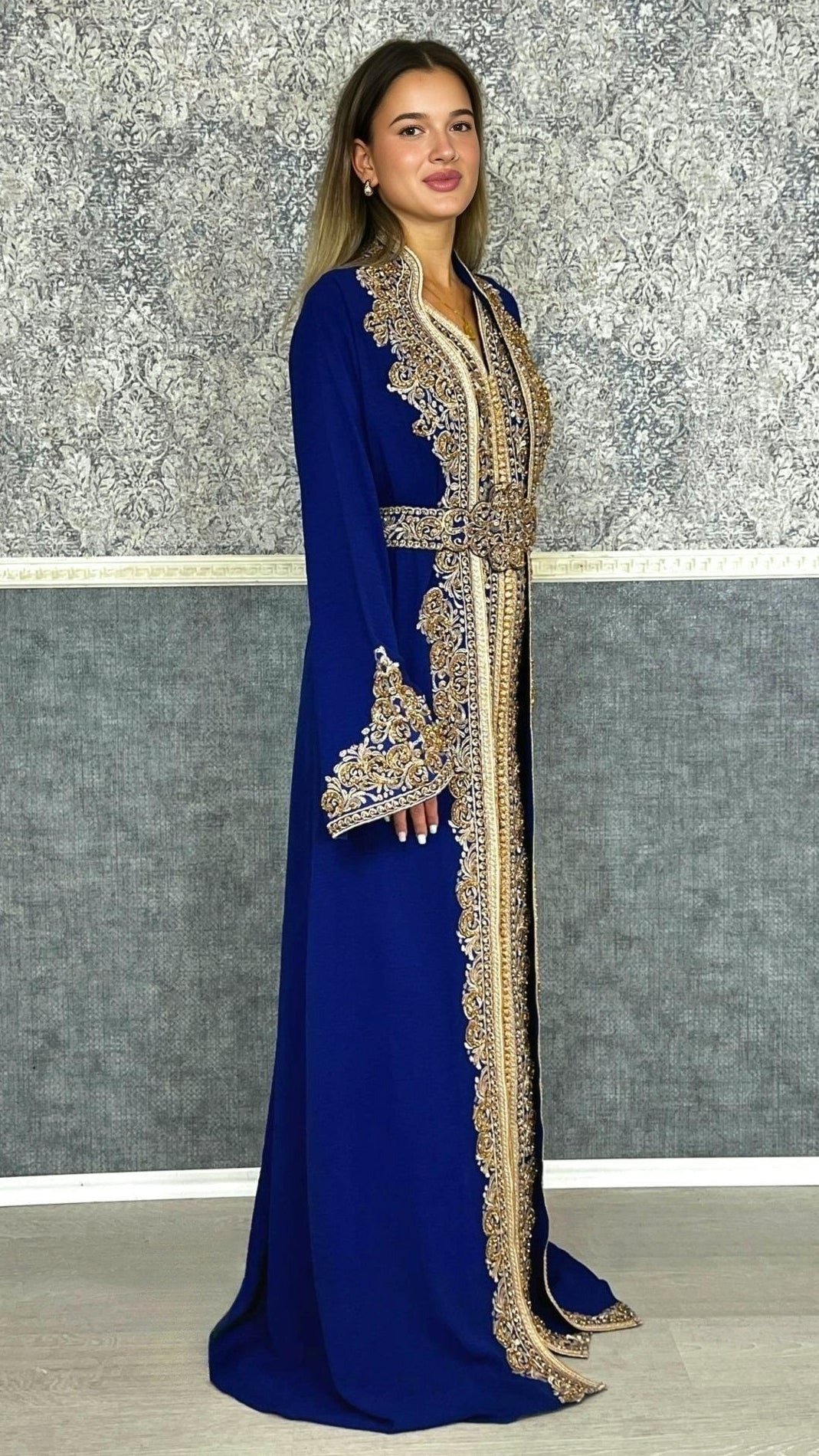 marokkanisches Kleid | Kaftan Frauen | Kaftan Blau | Braut Kaftan | Henna Kleid