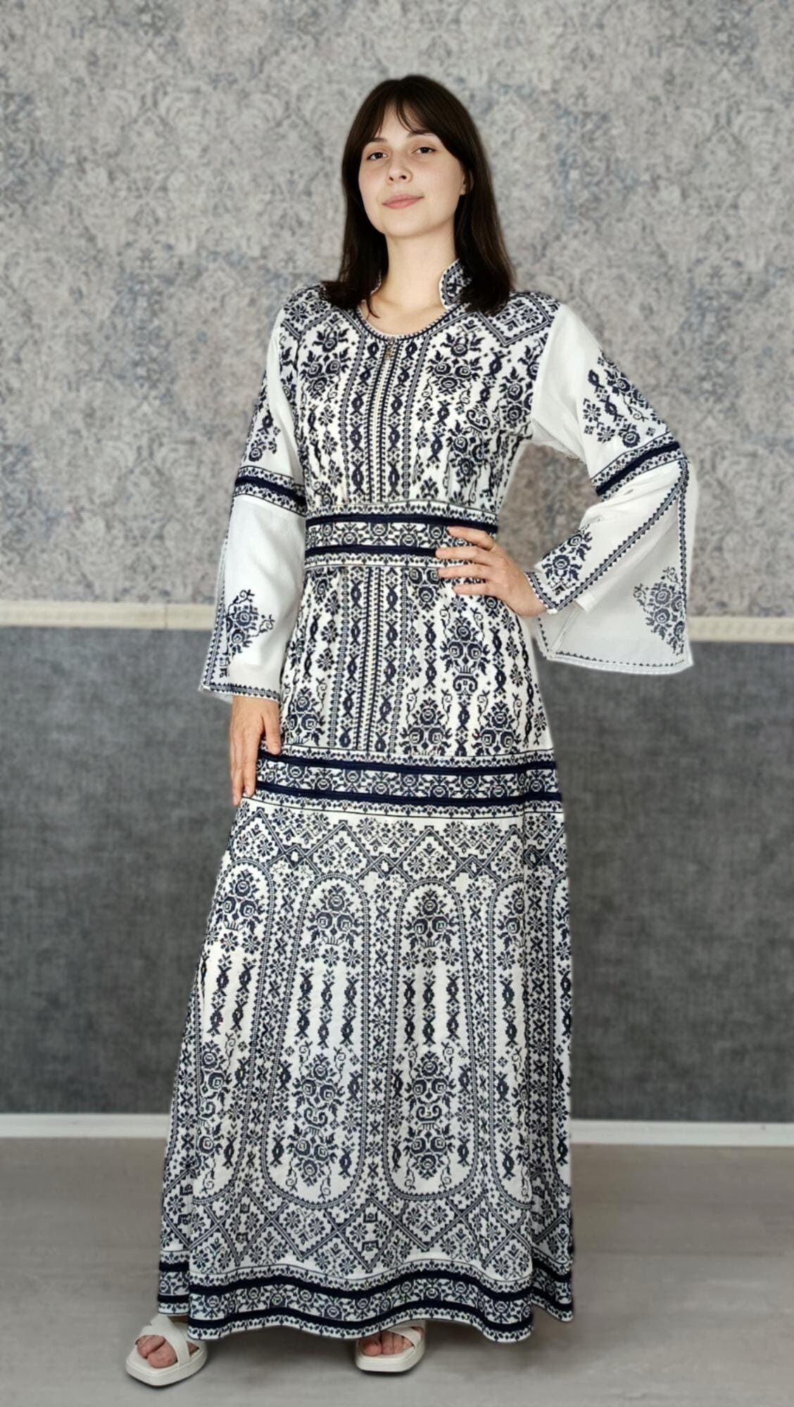 Bestickter Kaftan,Kaftan Frauen,Kaftan,abaya,Abenkleid,Hochzeit,marokkanische,Arabisch,Dubai Kaftan,Henna Kleid,Palästinensische kaftan (etsy image id: 6385719342)