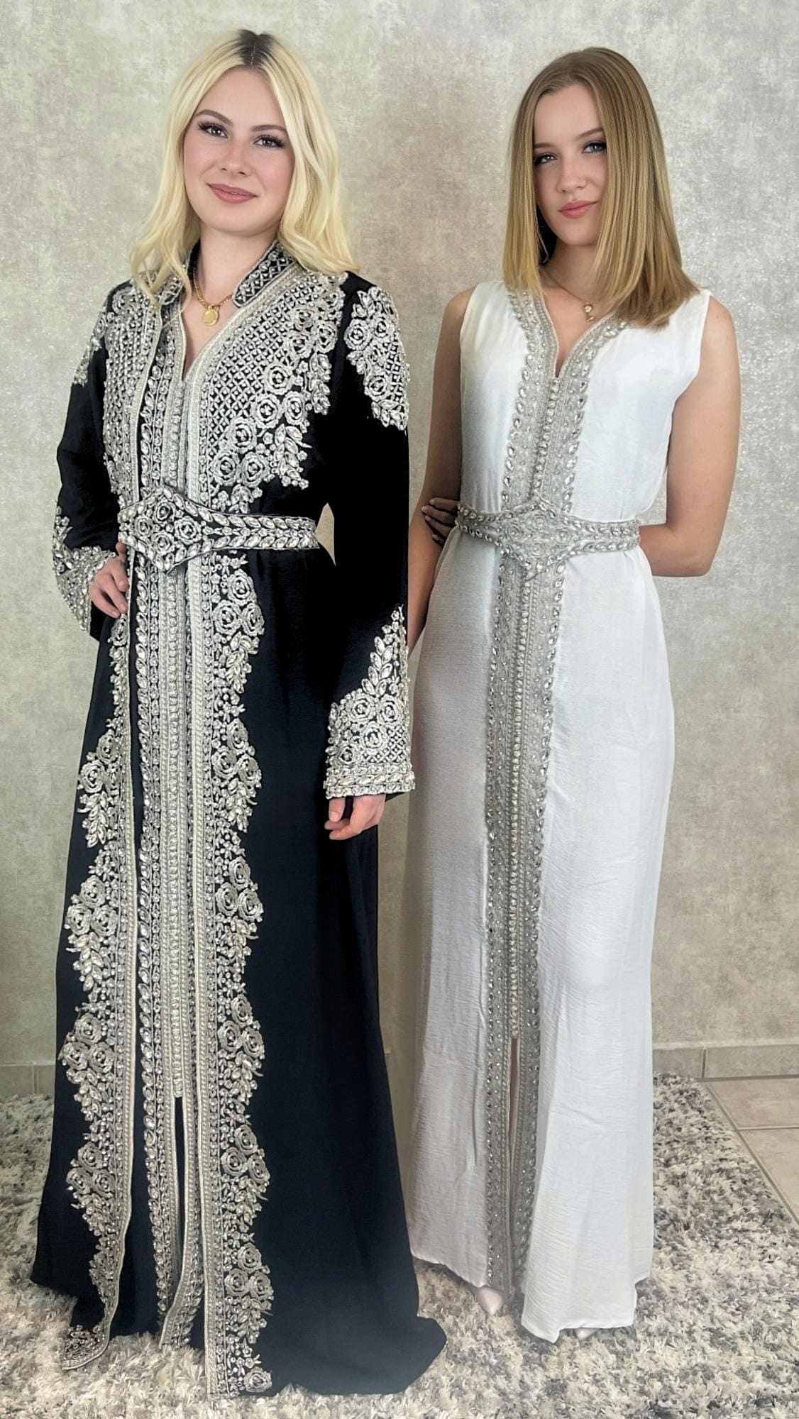 Schwarzer Kaftan für Frauen – Marokkanisches Abendkleid, Schwarzer Boho Kaftan – Festliches Kleid für Henna, S-XXL, Schwarze Takschita (etsy image id: 7307017285)