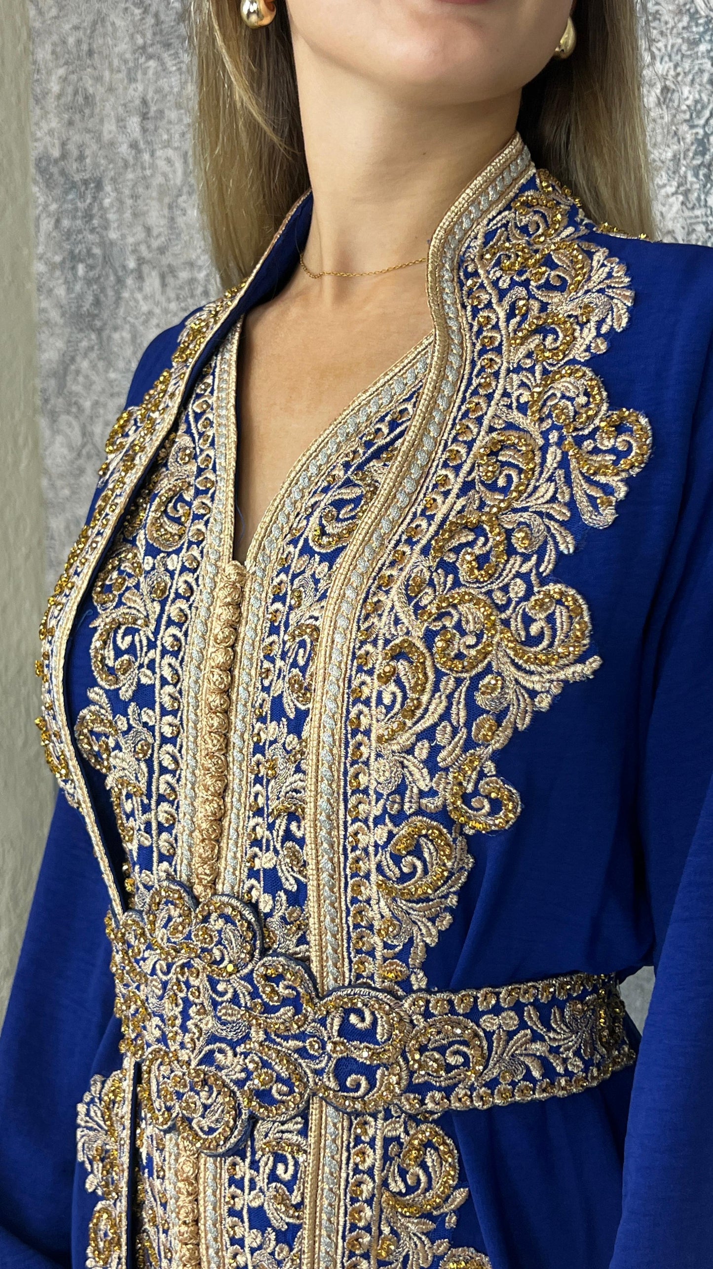 marokkanisches Kleid | Kaftan Frauen | Kaftan Blau | Braut Kaftan | Henna Kleid