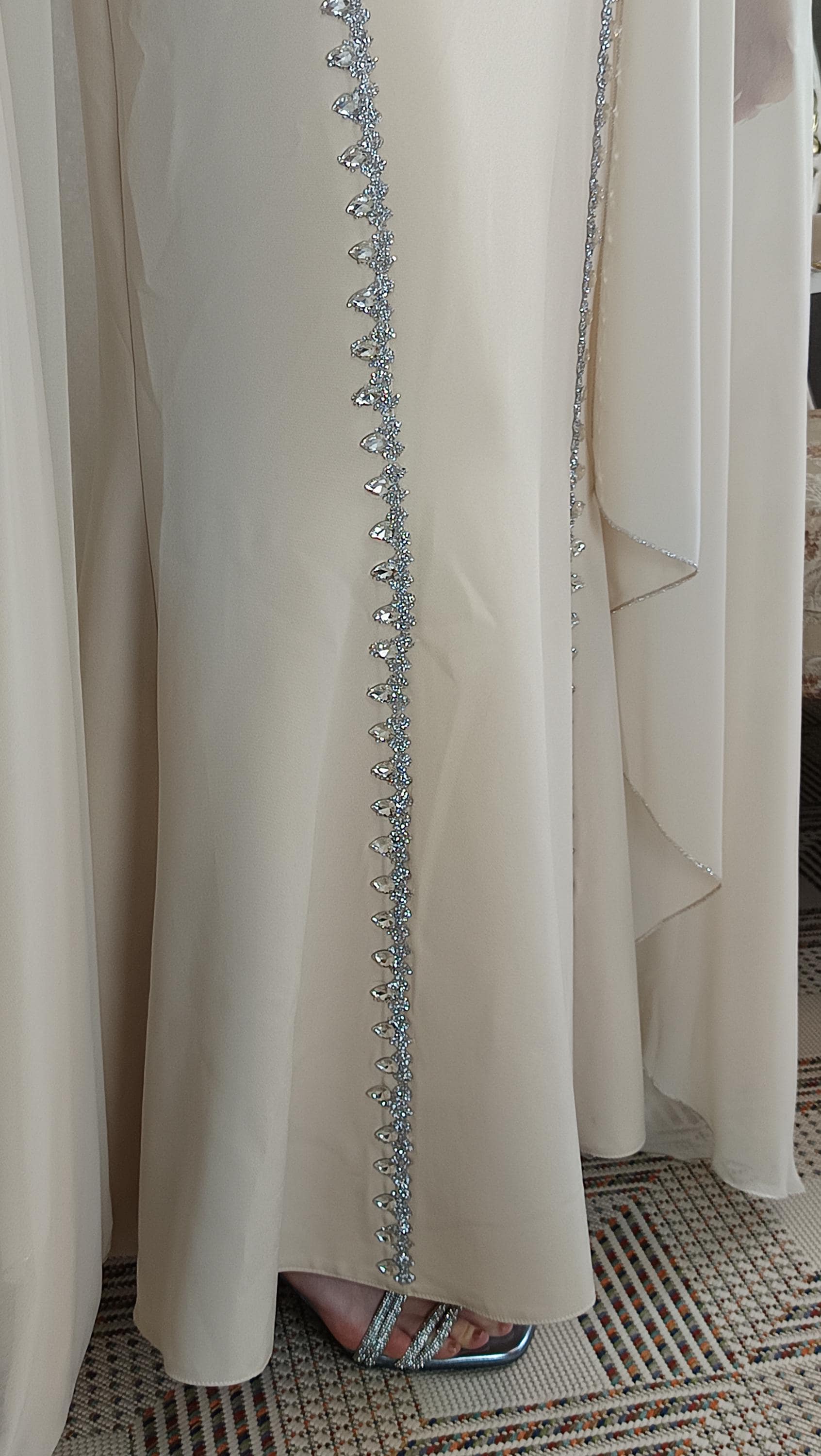 Beiges Abendkleid elegant lang, Chiffon Kleid, Elegant Beige Evening Dress, Long Formal Gown, Prom Dress