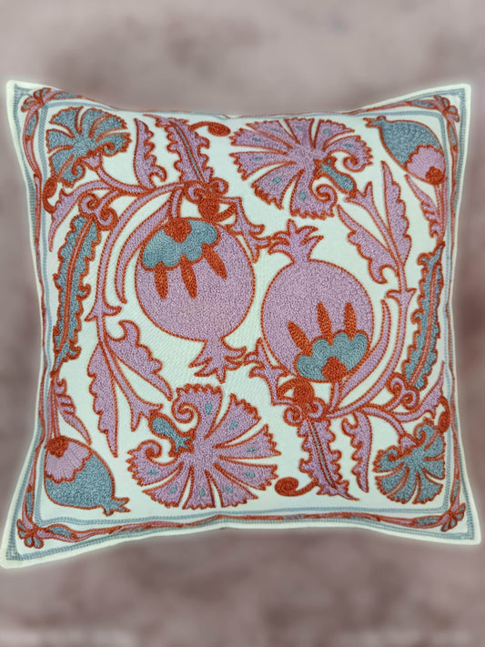 Bestickter Kissenbezug | Kissenbezug 40x40 | Kissenhülle Stickerei | Dekokissen | Boho Kissenbezug bestickt | Moderner Kissenbezug
