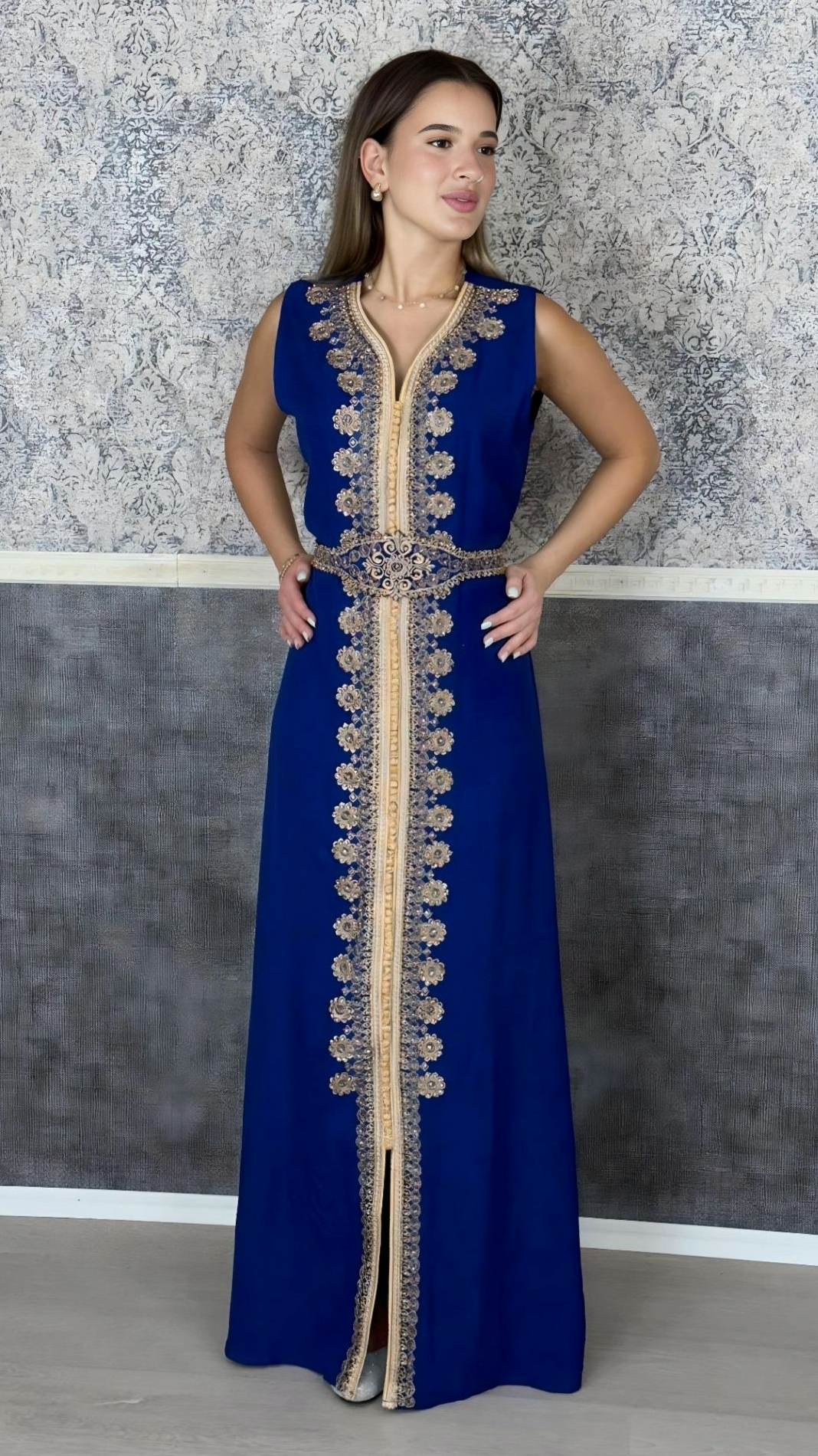 Dubai Kaftan,takschita,Henna Kleid,Kaften Blau,Bestickter Kaftan,Kaftan Damen