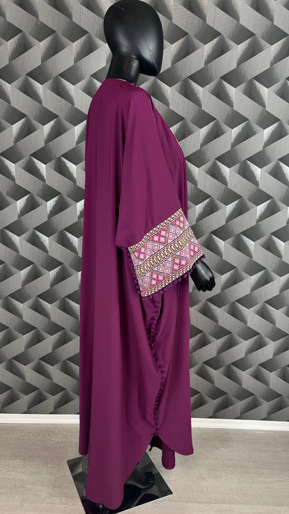 bestickter Kaftan | Bisht Besme | Abaya | Kaftan | Caftan | Henna Abaya | Kaftan Frauen | Abaya Damen |  Palästina Robe | Arabische Abaya (etsy image id: 5661327250)