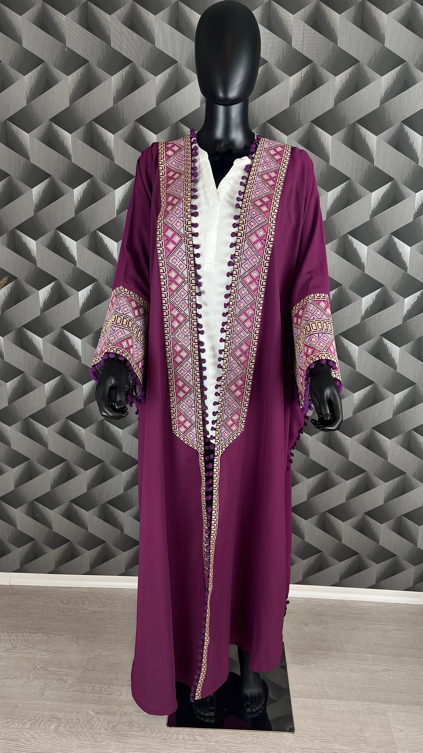 bestickter Kaftan | Bisht Besme | Abaya | Kaftan | Caftan | Henna Abaya | Kaftan Frauen | Abaya Damen |  Palästina Robe | Arabische Abaya (etsy image id: 5709380131)