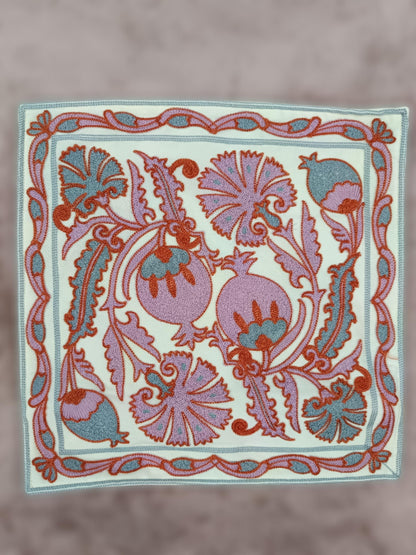 Bestickter Kissenbezug | Kissenbezug 40x40 | Kissenhülle Stickerei | Dekokissen | Boho Kissenbezug bestickt | Moderner Kissenbezug __etsy:6191256082
