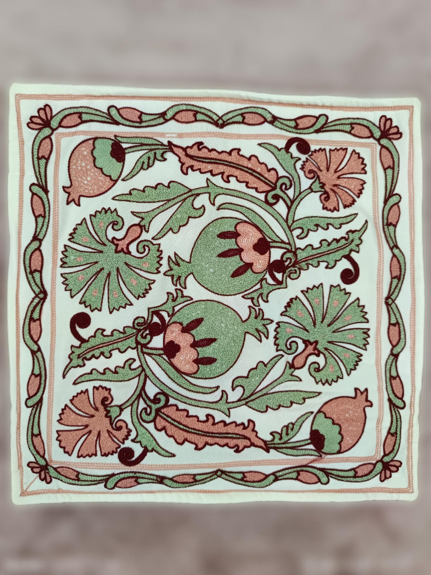 Bestickter Kissenbezug | Kissenbezug 40x40 | Kissenhülle Stickerei | Dekokissen | Boho Kissenbezug bestickt | Moderner Kissenbezug __etsy:6191274304