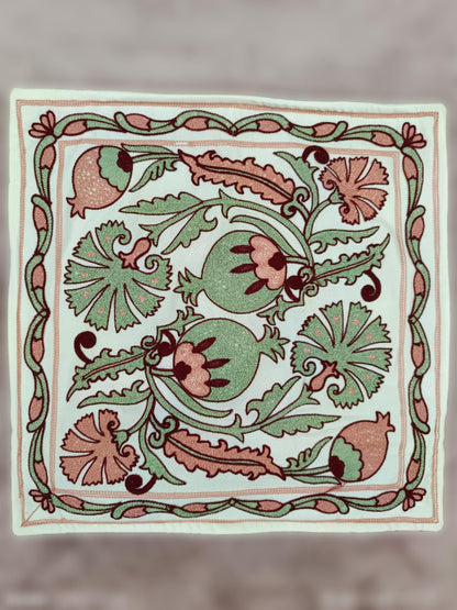 Bestickter Kissenbezug | Kissenbezug 40x40 | Kissenhülle Stickerei | Dekokissen | Boho Kissenbezug bestickt | Moderner Kissenbezug __etsy:6191274304