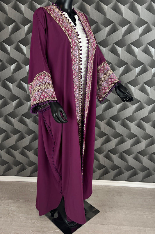 bestickter Kaftan | Bisht Besme | Abaya | Kaftan | Caftan | Henna Abaya | Kaftan Frauen | Abaya Damen |  Palästina Robe | Arabische Abaya (etsy image id: 6199655710)