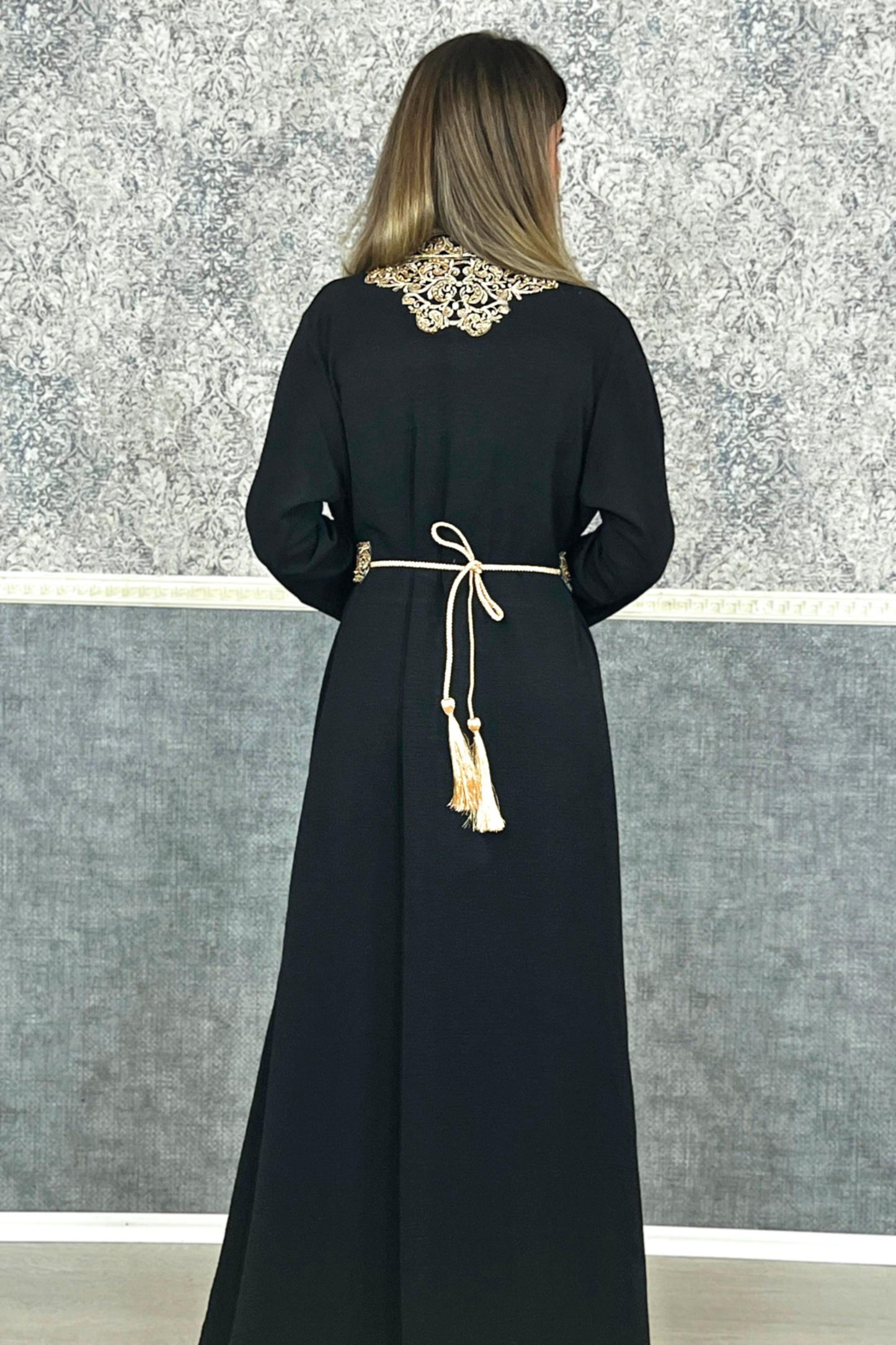 Kaftan leinen | Frauen Kaftan |(L)| abaya | Arabisches Kleid | marokkanische kaftan | kaftan schwarz | Takeshita | Henna Kleid | Karakou __etsy:6277954229