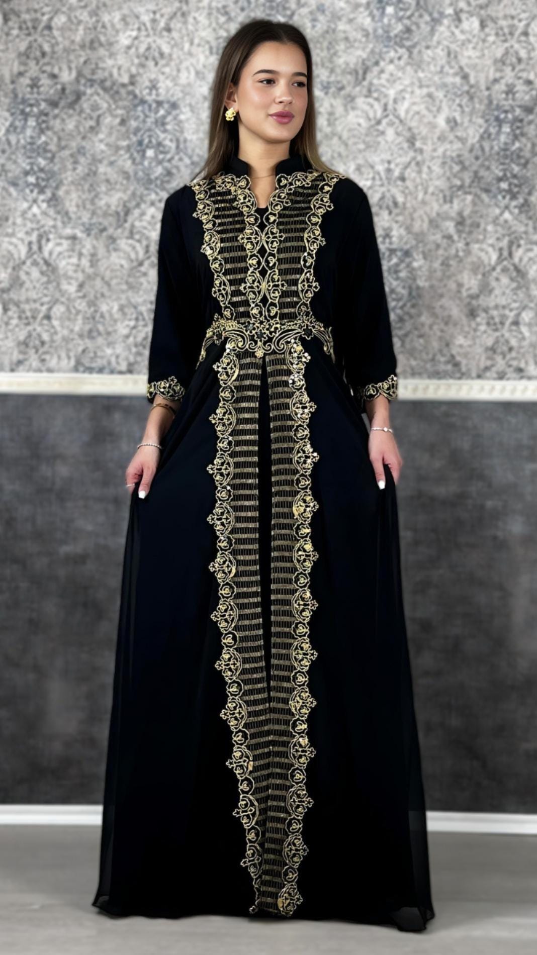 Kaftan Frauen | Kaftan | Bestickter Kaftan | Takschita | marokkanische kaftan | Arabisch Kaftan | Dubai Kaftan | bindalli | henna Kleid __etsy:6474905551