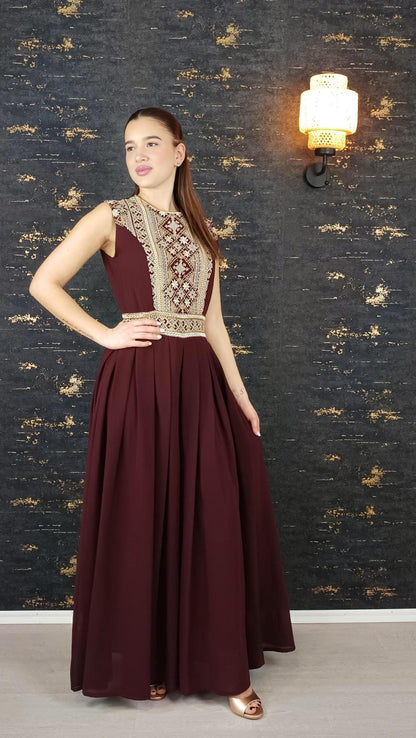 Overall Sindibad mit Abaya, weinrot, Hochzeit, Hosenanzug, Jumpsuit, Dubai Kaftan, Hennakleid, Kaftan Dress, Kaftan Frauen, Abendkleid __etsy:6600219986