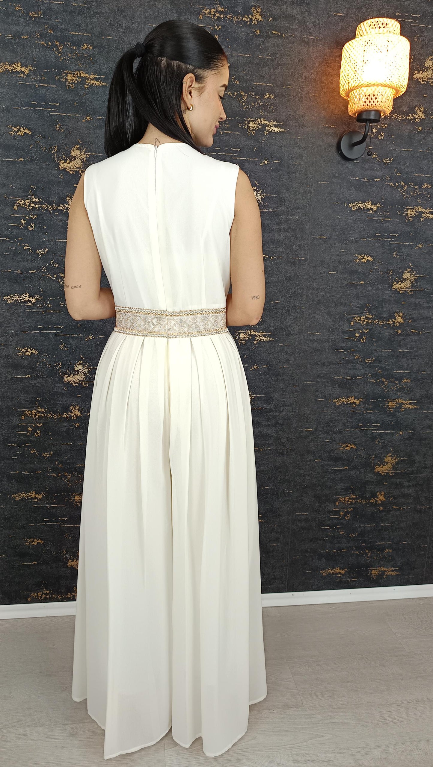 Overall Sindibad Abaya, weiß, Hochzeit, Hosenanzug, Jumpsuit, Dubai Kaftan, Hennakleid, Kaftan Dress, Kaftan Frauen, Abendkleid, Verlobung (etsy image id: 6601293936)