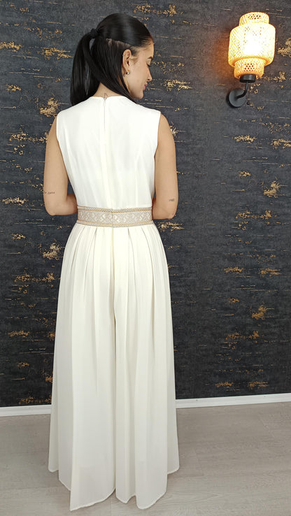 Overall Sindibad Abaya, weiß, Hochzeit, Hosenanzug, Jumpsuit, Dubai Kaftan, Hennakleid, Kaftan Dress, Kaftan Frauen, Abendkleid, Verlobung (etsy image id: 6601293936)