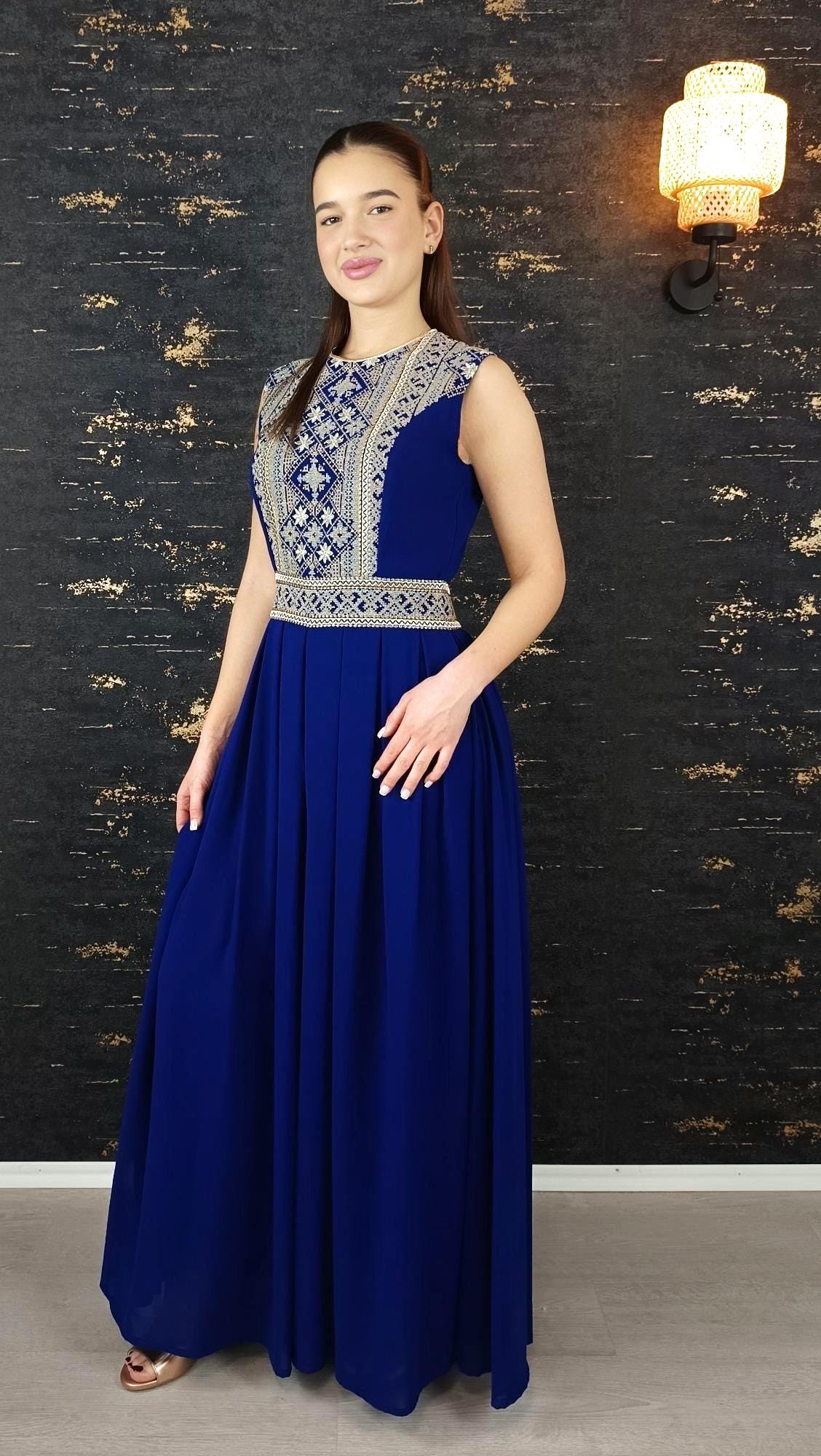 Overall Sindibad mit Abaya, royalblau, Hochzeit, Hosenanzug, Jumpsuit, Dubai Kaftan, Hennakleid, Kaftan Dress, Kaftan Frauen, Abendkleid (etsy image id: 6646534255)