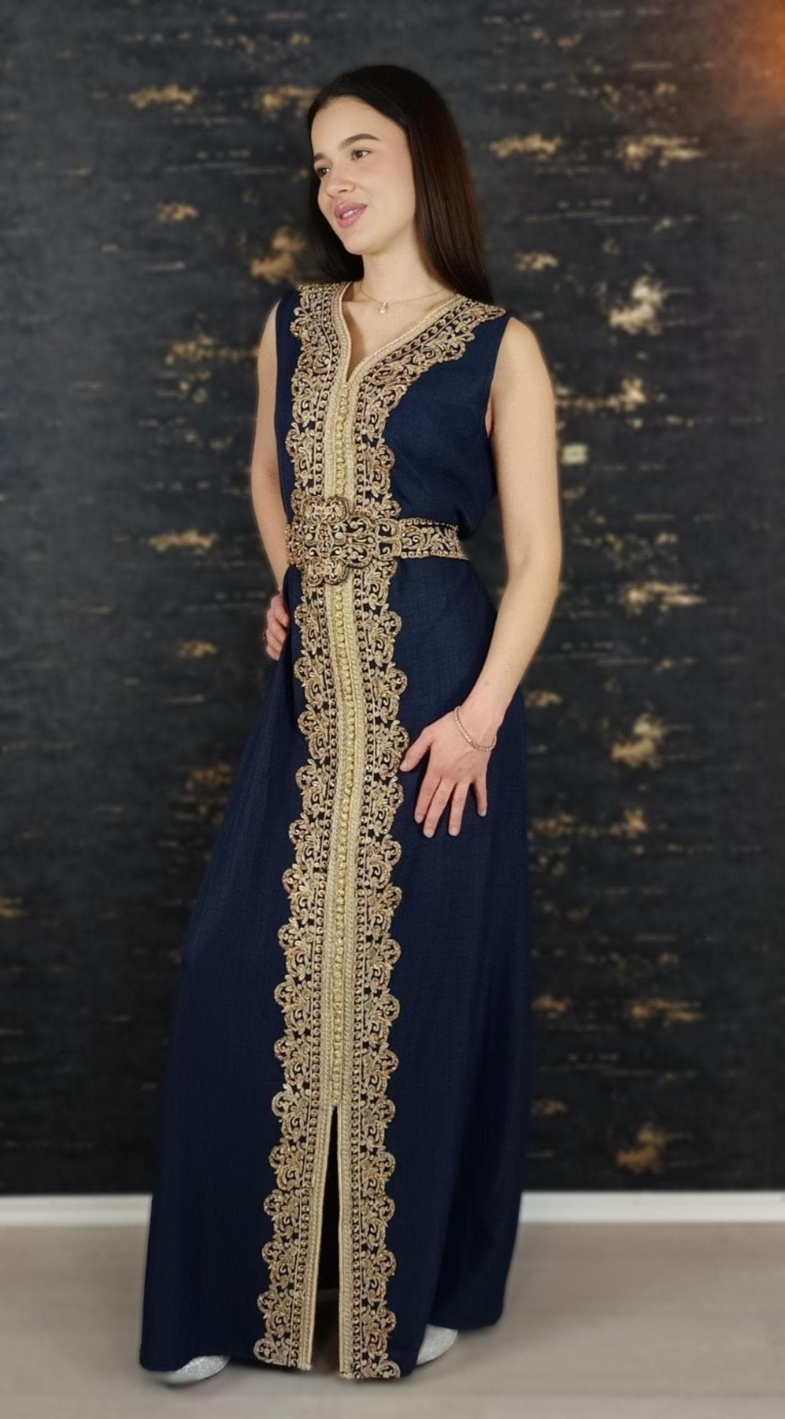 Dunkelblau Kaftan | Frauen Kaftan |(L) | traditionelles Kleid | marokkanische kaftan | Henna Kleid | Takeshita | Kaftan für Hochzeit __etsy:6699966284