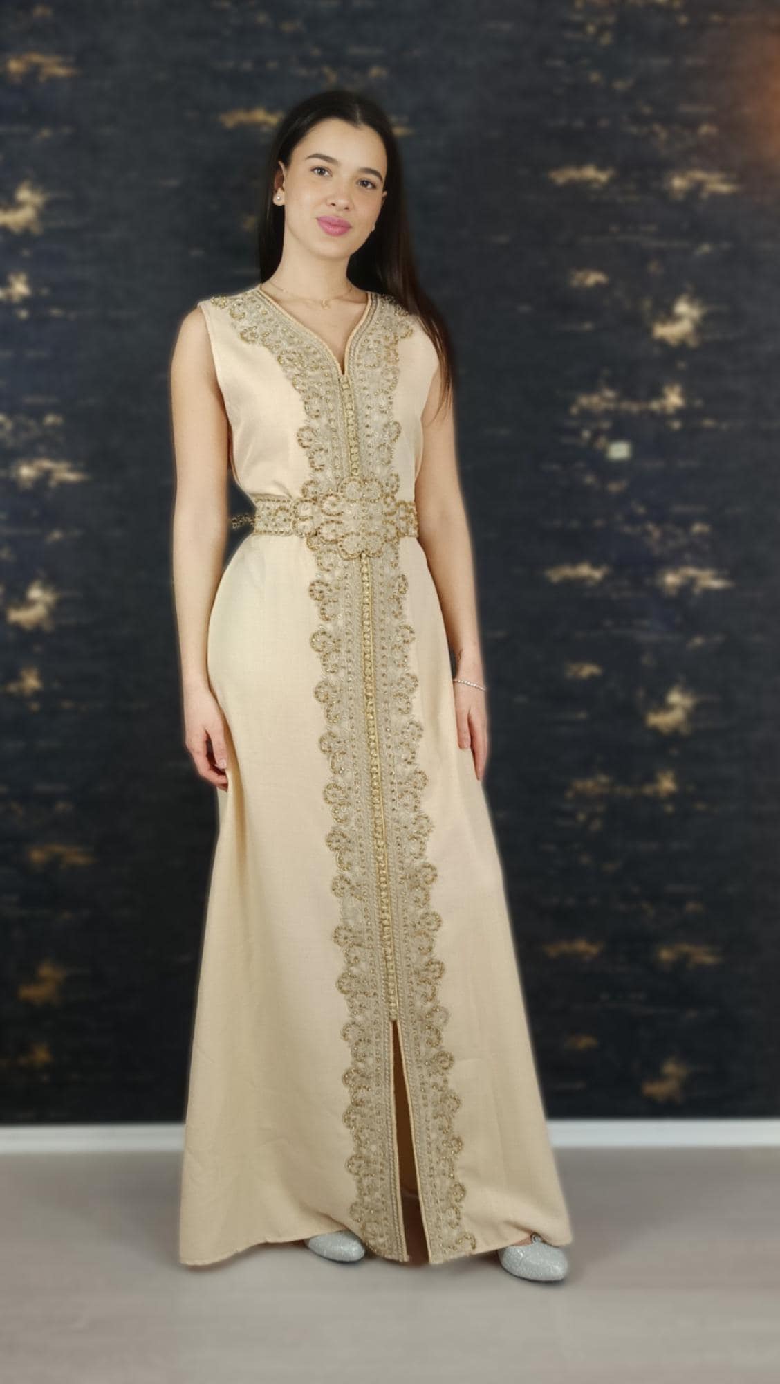 Apricot Kaftan | Frauen Kaftan |(L)| abaya | Arabisches Kleid | marokkanische kaftan | Dubai Kaftan | Takeshita | Henna Kleid | Karakou __etsy:6700076126