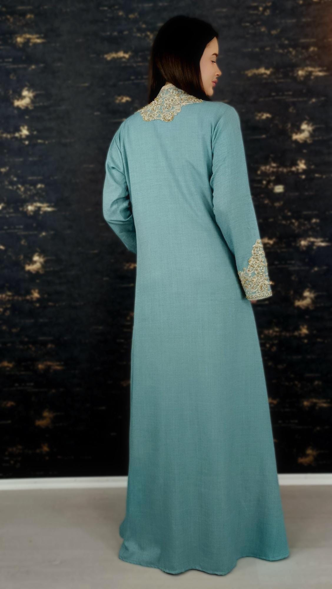 Mintgrün Kaftan | Frauen Kaftan |(L)| abaya | Arabisches Kleid | marokkanische kaftan | Dubai Kaftan | Takeshita | Henna Kleid | Karakou (etsy image id: 6700164684)