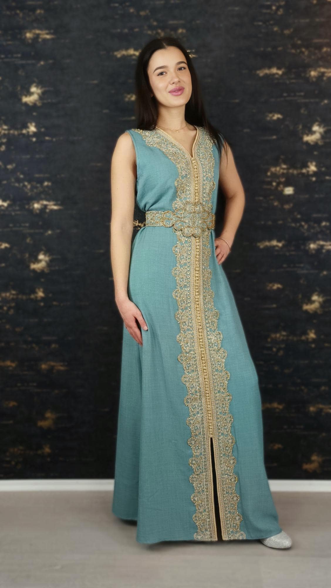 Mintgrün Kaftan | Frauen Kaftan |(L)| abaya | Arabisches Kleid | marokkanische kaftan | Dubai Kaftan | Takeshita | Henna Kleid | Karakou (etsy image id: 6700164706)