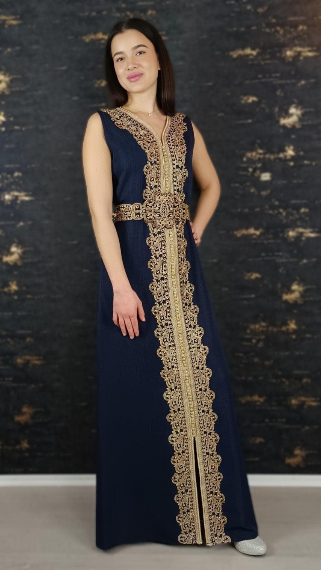Dunkelblau Kaftan | Frauen Kaftan |(L) | traditionelles Kleid | marokkanische kaftan | Henna Kleid | Takeshita | Kaftan für Hochzeit __etsy:6747999889