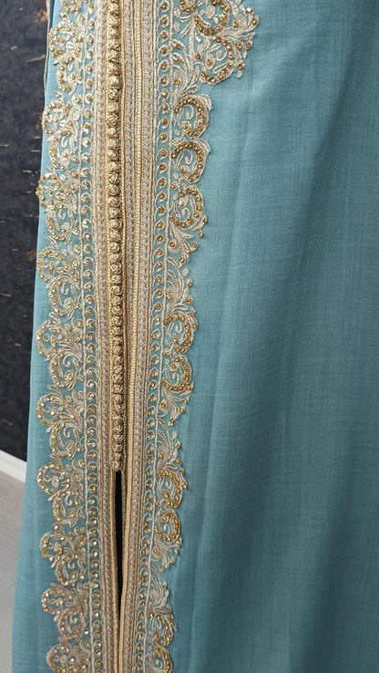 Mintgrün Kaftan | Frauen Kaftan |(L)| abaya | Arabisches Kleid | marokkanische kaftan | Dubai Kaftan | Takeshita | Henna Kleid | Karakou (etsy image id: 6748197097)