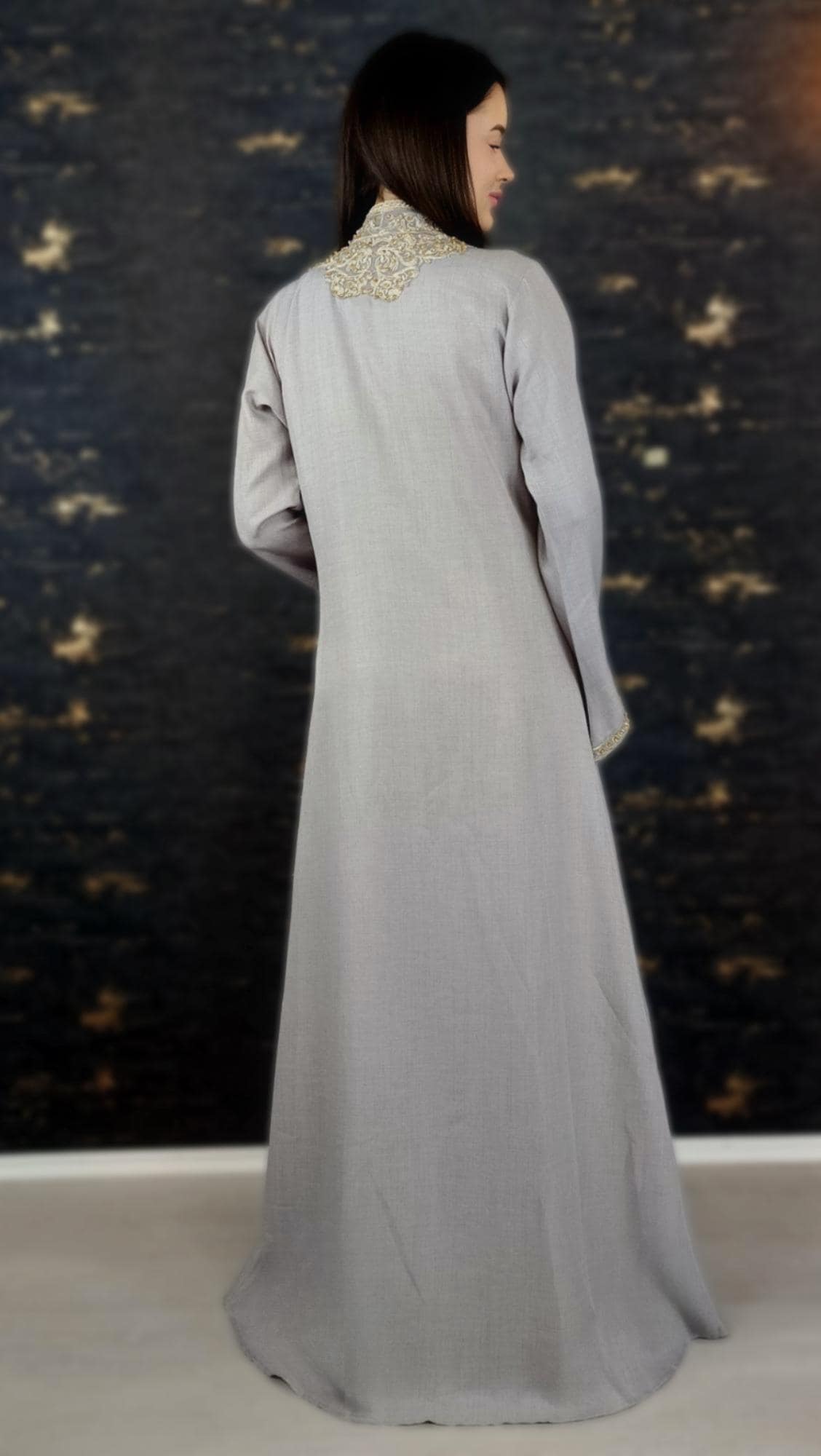 Silbergrau Kaftan | Frauen Kaftan |(L)| abaya | Arabisches Kleid | marokkanische kaftan | Dubai Kaftan | Takeshita | Henna Kleid | Karakou (etsy image id: 6748283059)
