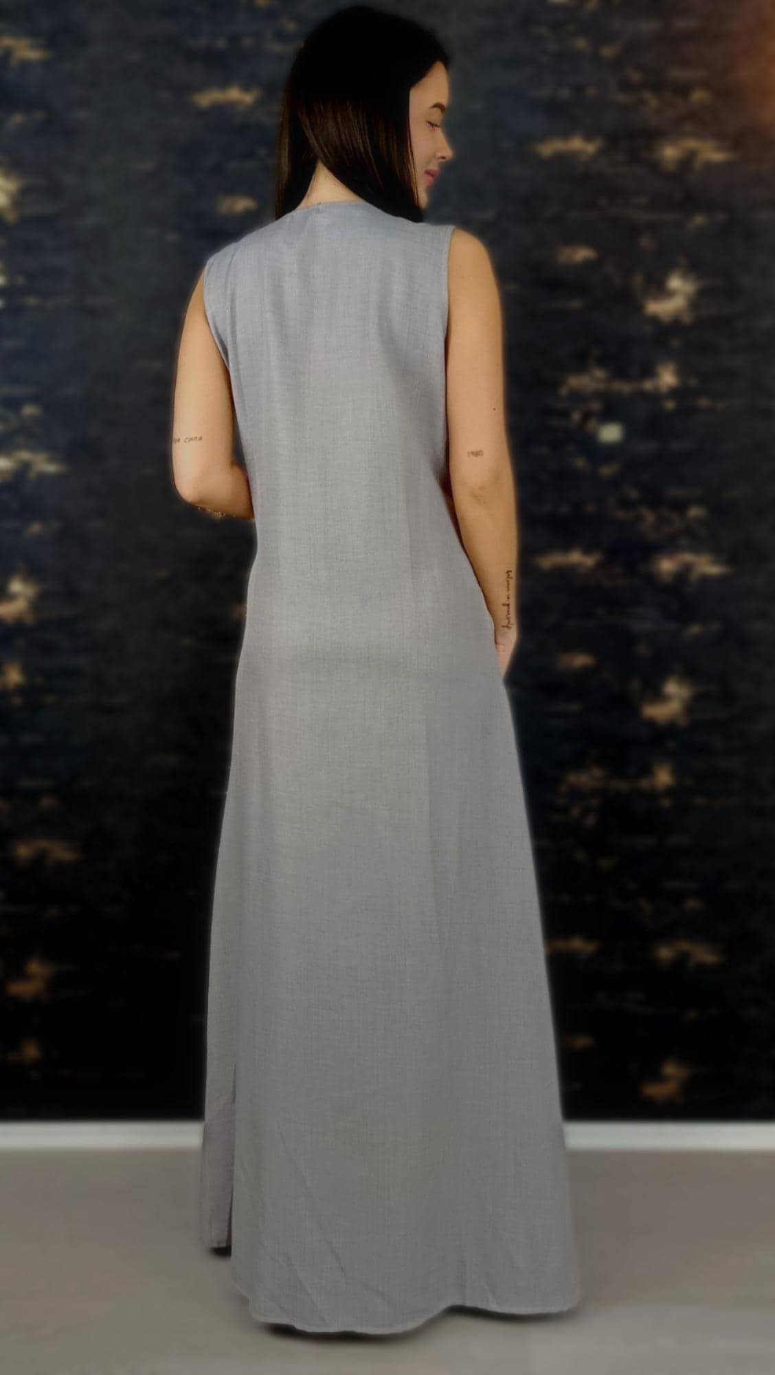 Silbergrau Kaftan | Frauen Kaftan |(L)| abaya | Arabisches Kleid | marokkanische kaftan | Dubai Kaftan | Takeshita | Henna Kleid | Karakou (etsy image id: 6748283143)