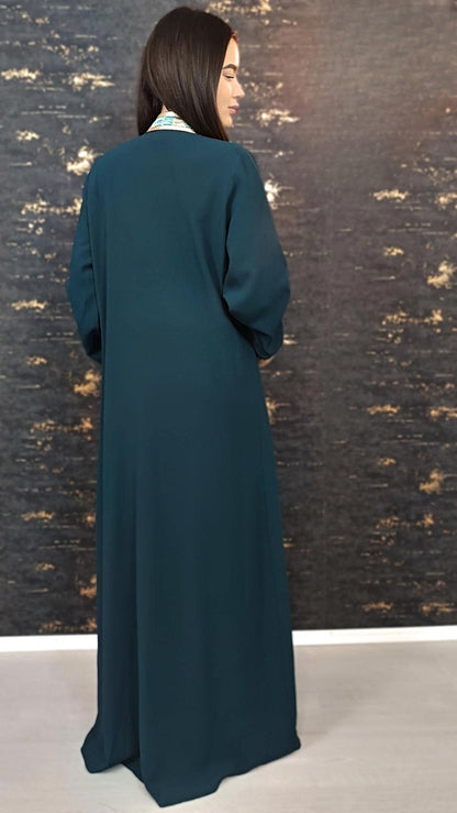 Luxus Overall Dubai, Petrol, Hosenanzug, Jumpsuit, Kaftan, Hennakleid, Kaftan Dress, Kaftan Frauen, Abendkleid, Verlobung, Abschlusskleid (etsy image id: 6862190242)