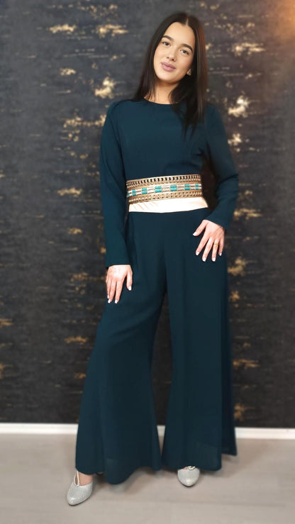 Luxus Overall Dubai, Petrol, Hosenanzug, Jumpsuit, Kaftan, Hennakleid, Kaftan Dress, Kaftan Frauen, Abendkleid, Verlobung, Abschlusskleid (etsy image id: 6862190520)