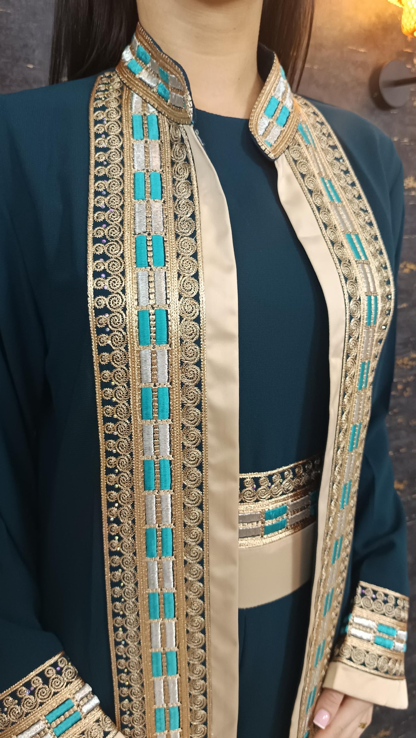 Luxus Overall Dubai, Petrol, Hosenanzug, Jumpsuit, Kaftan, Hennakleid, Kaftan Dress, Kaftan Frauen, Abendkleid, Verlobung, Abschlusskleid (etsy image id: 6862191876)