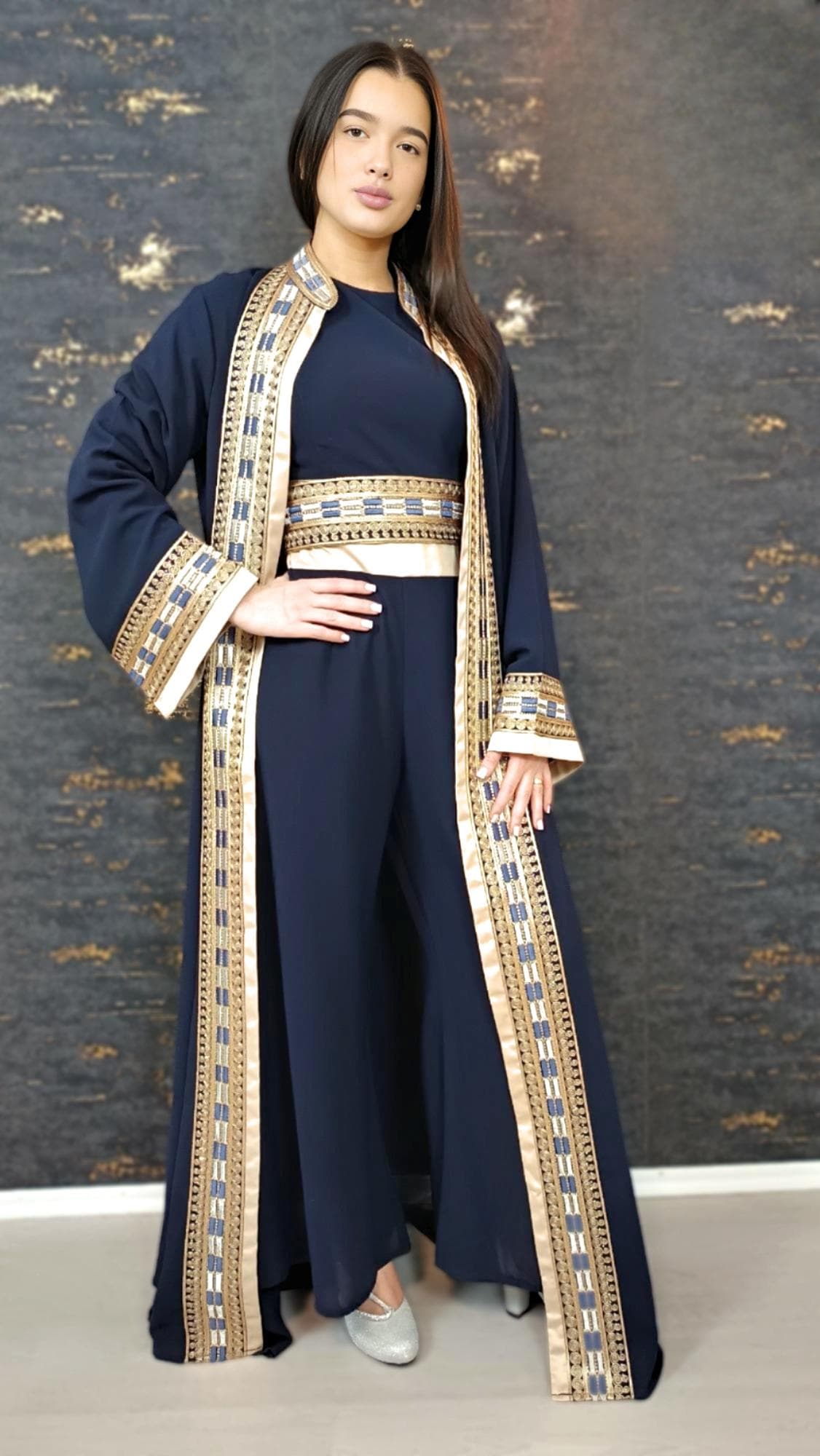 Luxus Overall Dubai, dunkelblau, Hosenanzug, Jumpsuit, Kaftan, Hennakleid, Kaftan Dress, Kaftan Frauen, Abendkleid, Verlobung,Abschlusskleid __etsy:6874924414