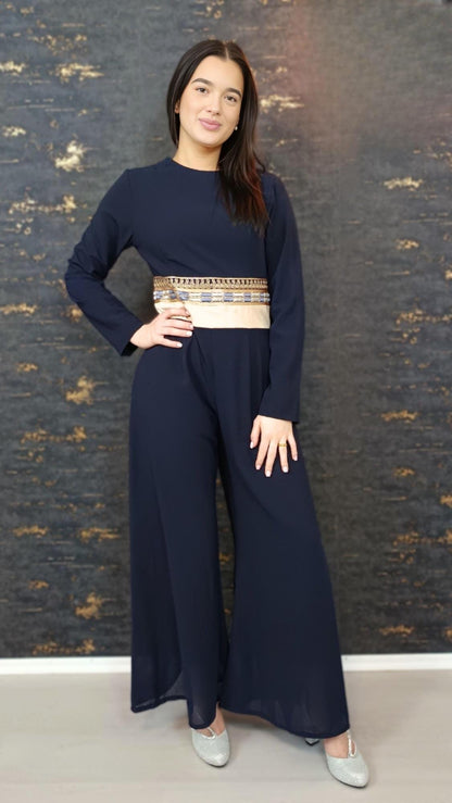 Luxus Overall Dubai, dunkelblau, Hosenanzug, Jumpsuit, Kaftan, Hennakleid, Kaftan Dress, Kaftan Frauen, Abendkleid, Verlobung,Abschlusskleid __etsy:6874924922