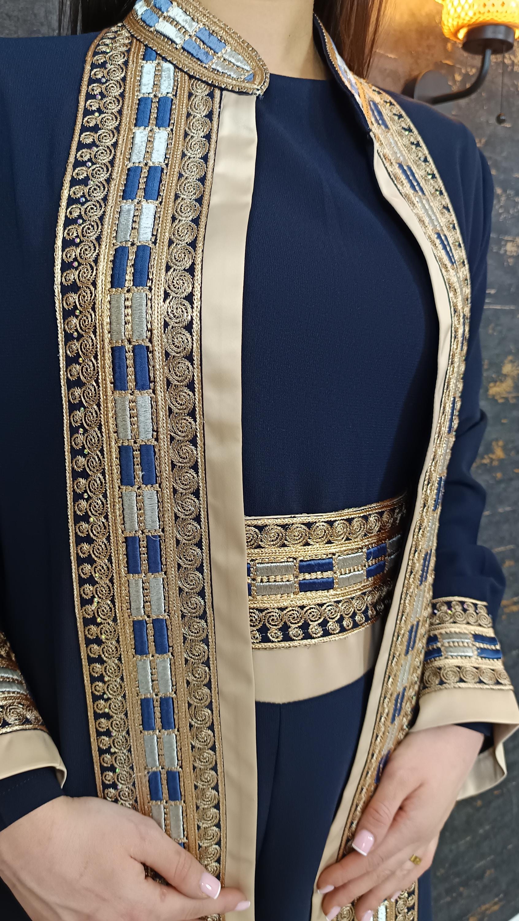 Luxus Overall Dubai, dunkelblau, Hosenanzug, Jumpsuit, Kaftan, Hennakleid, Kaftan Dress, Kaftan Frauen, Abendkleid, Verlobung,Abschlusskleid __etsy:6874925286