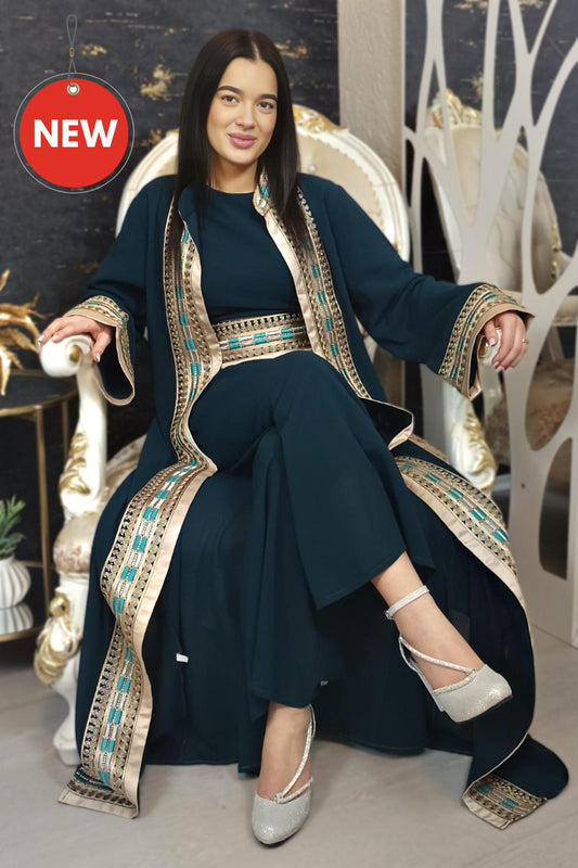 Luxus Overall Dubai, Petrol, Hosenanzug, Jumpsuit, Kaftan, Hennakleid, Kaftan Dress, Kaftan Frauen, Abendkleid, Verlobung, Abschlusskleid (etsy image id: 6875209810)