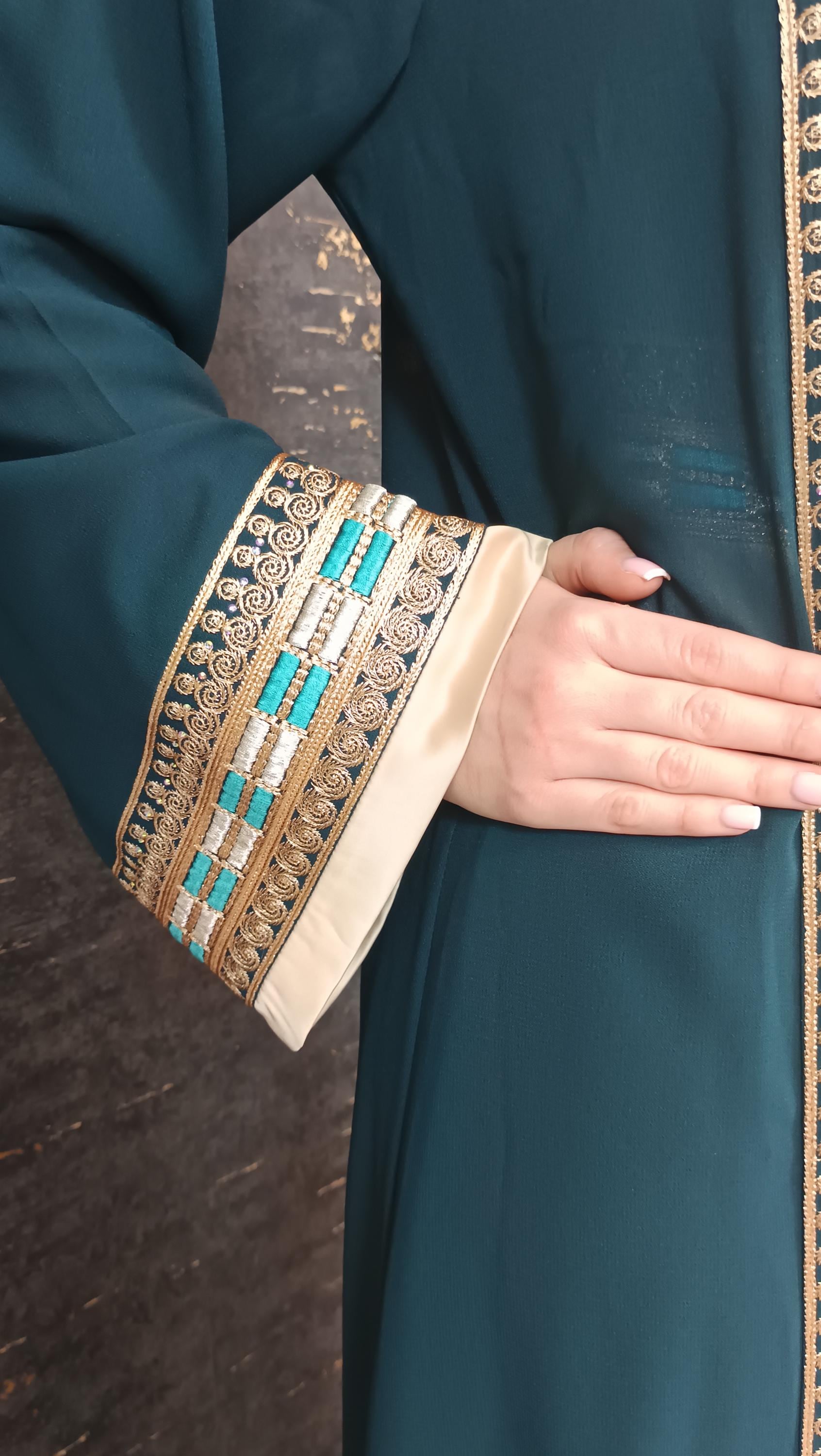 Luxus Overall Dubai, Petrol, Hosenanzug, Jumpsuit, Kaftan, Hennakleid, Kaftan Dress, Kaftan Frauen, Abendkleid, Verlobung, Abschlusskleid (etsy image id: 6910170993)