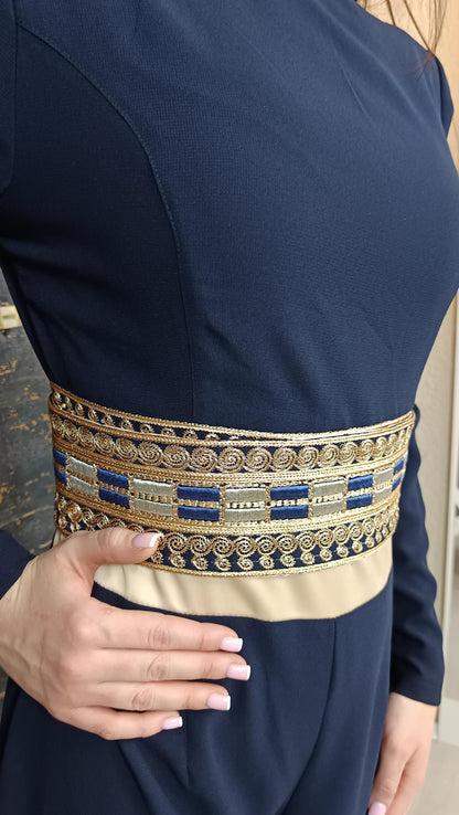 Luxus Overall Dubai, dunkelblau, Hosenanzug, Jumpsuit, Kaftan, Hennakleid, Kaftan Dress, Kaftan Frauen, Abendkleid, Verlobung,Abschlusskleid __etsy:6922901199