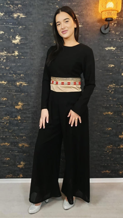 Luxus Overall Dubai, schwarz, Hosenanzug, Jumpsuit, Kaftan, Hennakleid, Kaftan Dress, Kaftan Frauen, Abendkleid, Verlobung, Abschlusskleid __etsy:7001367406