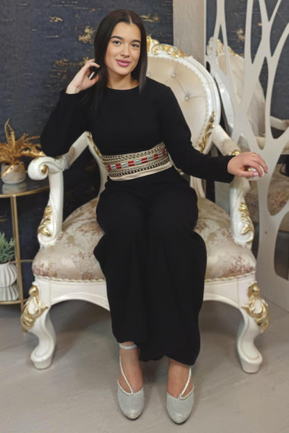 Luxus Overall Dubai, schwarz, Hosenanzug, Jumpsuit, Kaftan, Hennakleid, Kaftan Dress, Kaftan Frauen, Abendkleid, Verlobung, Abschlusskleid __etsy:7001385366
