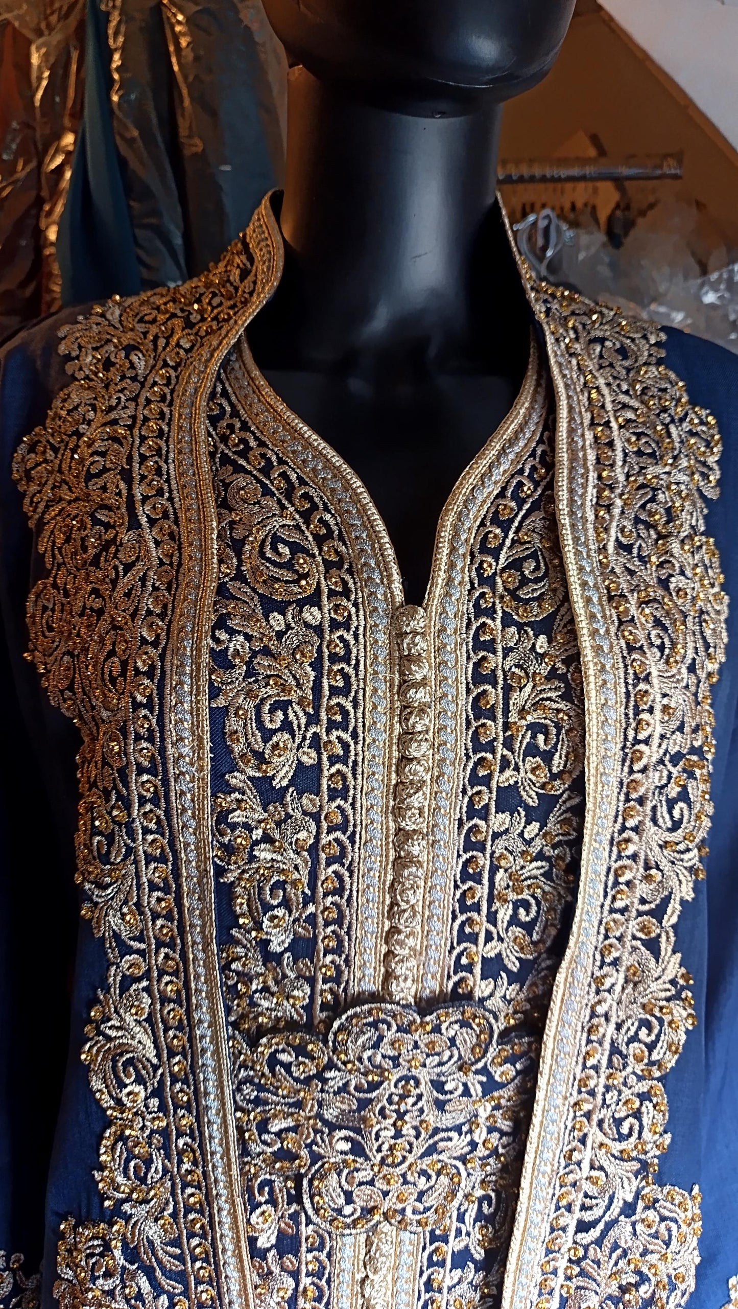 Dunkelblau Kaftan | Frauen Kaftan |(L) | traditionelles Kleid | marokkanische kaftan | Henna Kleid | Takeshita | Kaftan für Hochzeit __etsy:7009195710