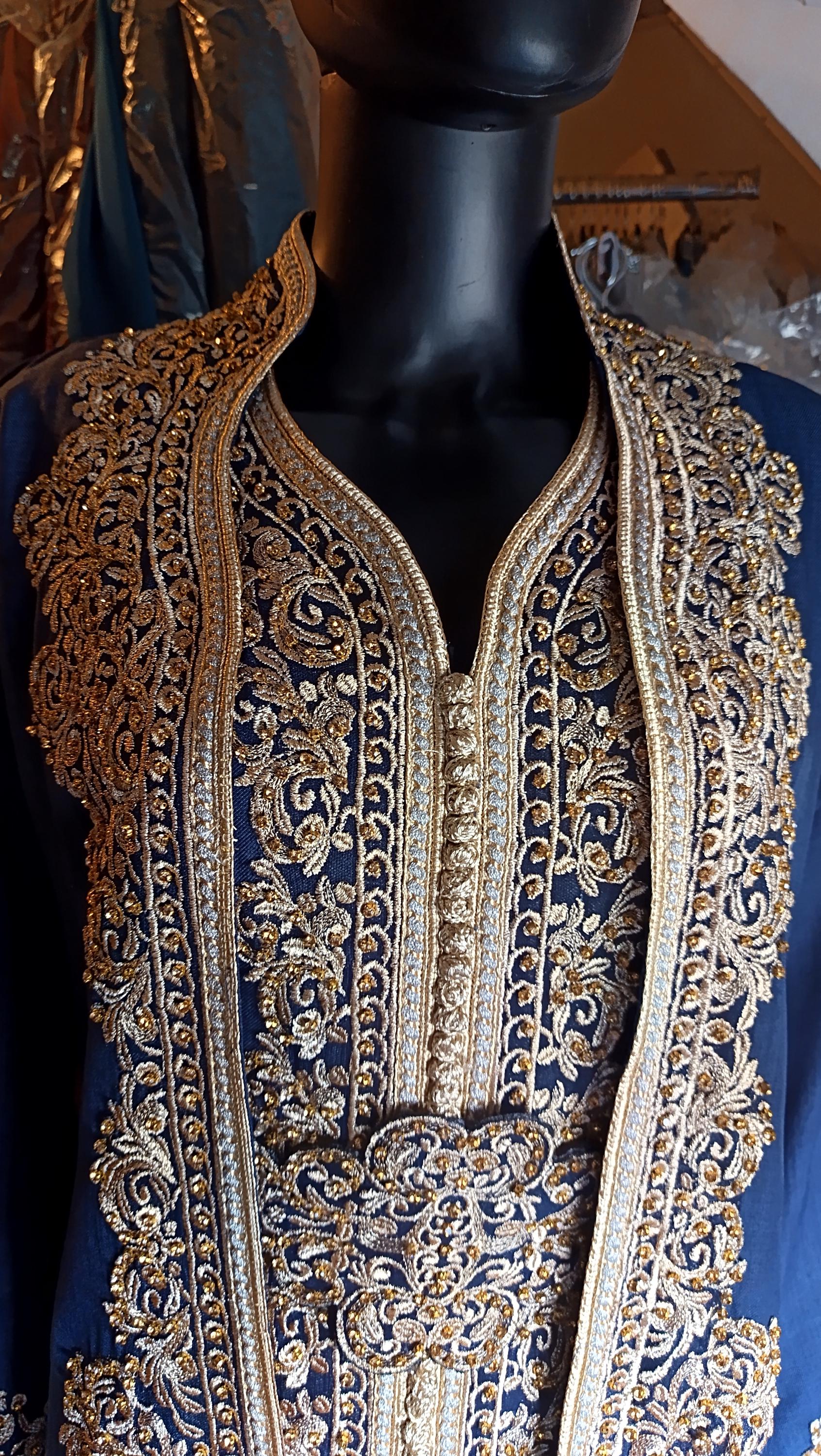 Dunkelblau Kaftan | Frauen Kaftan |(L) | traditionelles Kleid | marokkanische kaftan | Henna Kleid | Takeshita | Kaftan für Hochzeit __etsy:7009195710