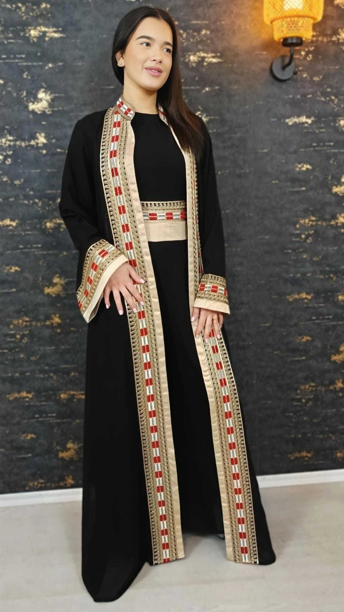 Luxus Overall Dubai, schwarz, Hosenanzug, Jumpsuit, Kaftan, Hennakleid, Kaftan Dress, Kaftan Frauen, Abendkleid, Verlobung, Abschlusskleid __etsy:7049342397