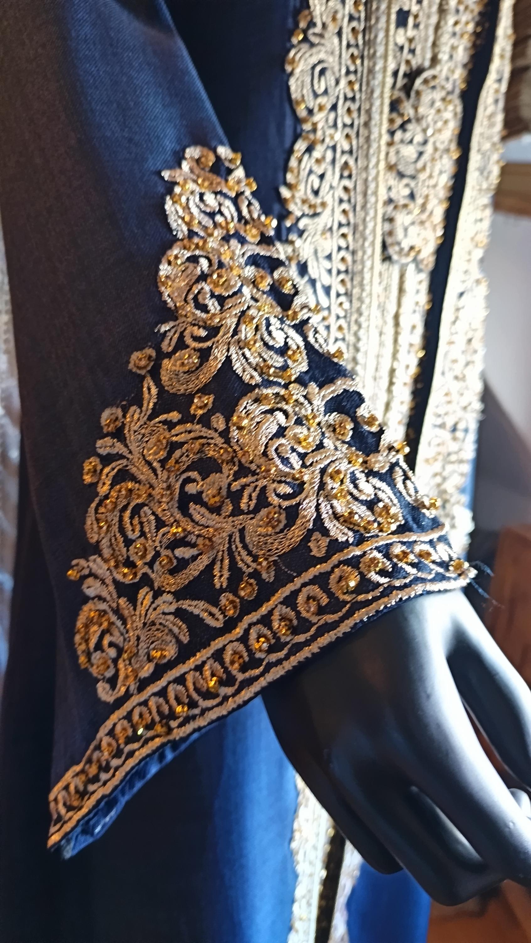 Dunkelblau Kaftan | Frauen Kaftan |(L) | traditionelles Kleid | marokkanische kaftan | Henna Kleid | Takeshita | Kaftan für Hochzeit __etsy:7057175427