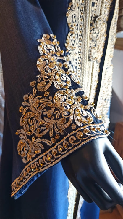 Dunkelblau Kaftan | Frauen Kaftan |(L) | traditionelles Kleid | marokkanische kaftan | Henna Kleid | Takeshita | Kaftan für Hochzeit __etsy:7057175427