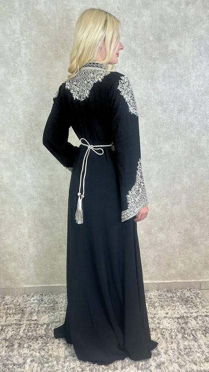 Schwarzer Kaftan für Frauen – Marokkanisches Abendkleid, Schwarzer Boho Kaftan – Festliches Kleid für Henna, S-XXL,  Schwarze Takschita (etsy image id: 7259072768)