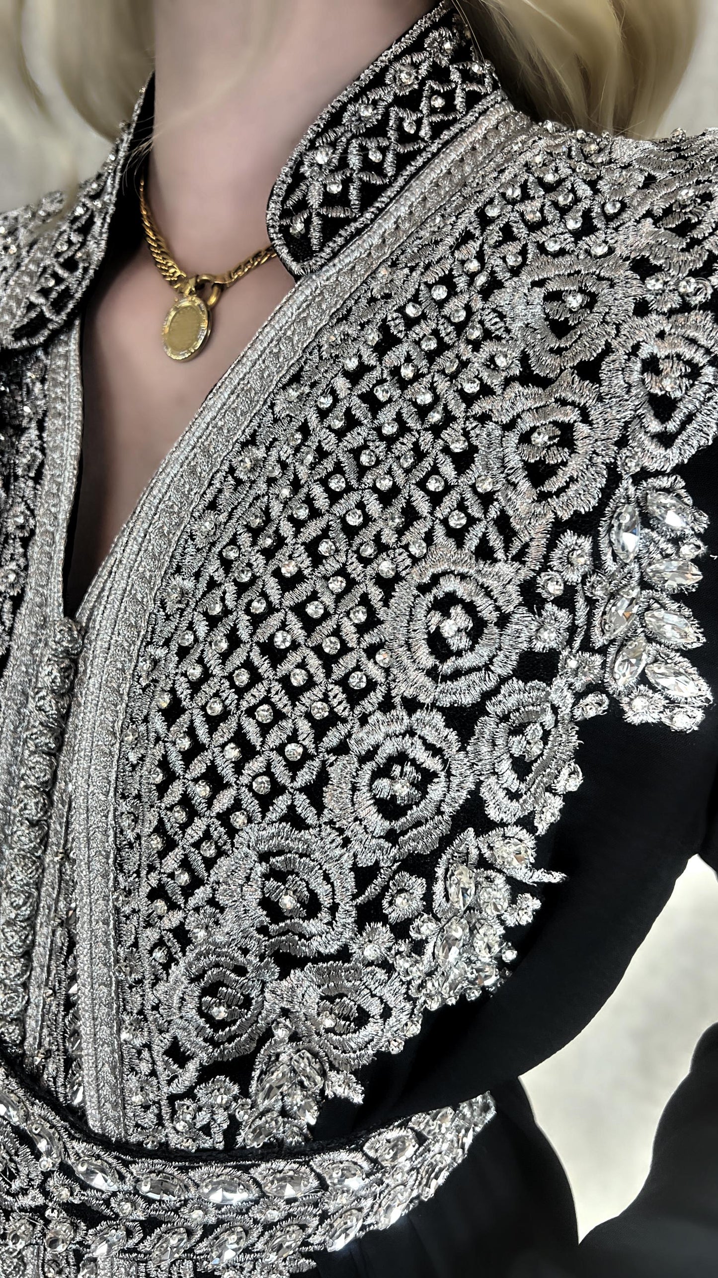 Schwarzer Kaftan für Frauen – Marokkanisches Abendkleid, Schwarzer Boho Kaftan – Festliches Kleid für Henna, S-XXL,  Schwarze Takschita (etsy image id: 7259075774)