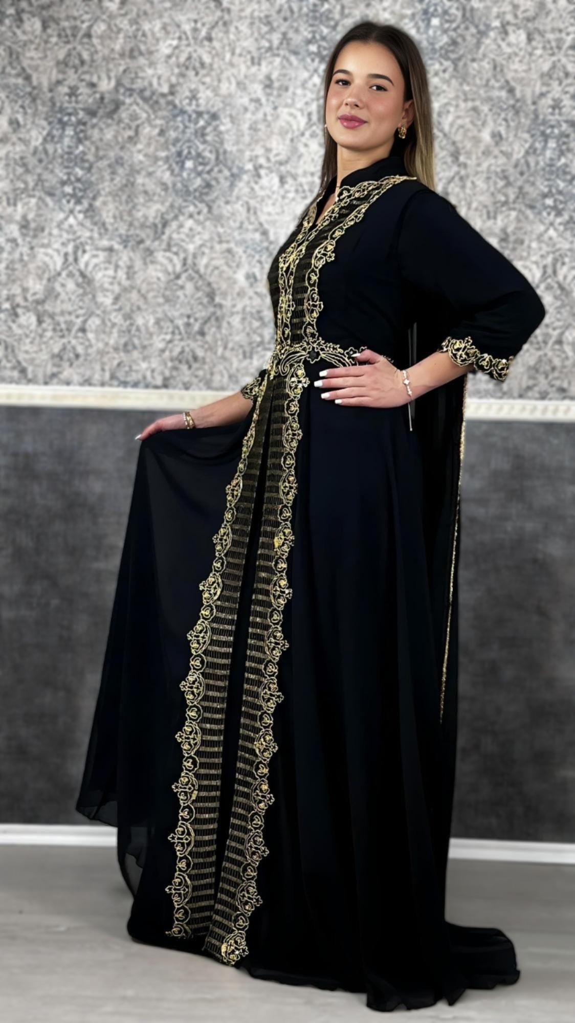 Kaftan Frauen | Kaftan | Bestickter Kaftan | Takschita | marokkanische kaftan | Arabisch Kaftan | Dubai Kaftan | bindalli | henna Kleid __etsy:7266612032